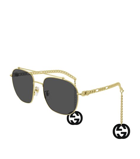 gucci charm gold|gucci charm sunglasses.